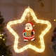 thumbnail image 5 of Luz LED de ventana Pentagram Running Horse - Decoración navideña colgante a pilas de 10,9 pulgadas con Papá Noel y muñeco de nieve grabados, 5 of 7