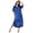 Blue Ethnic Style, variant on Long Nightgown Womens Loose Sleep Dress V Neck Loungewear