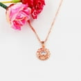 thumbnail image 6 of Rose Gold Plated Dainty Daisy Flower Necklace Cubic Zirconia Sun Flower Pendant Chrysanthemum Clavicle Necklace Y900-Rose gold, 6 of 7