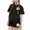 Black-2, variant on Girls Outfits Size 10-12 Crewneck Short Sleeve Tshirts and Shorts Girls Summer Clothes Two Piece Sets Purple B 13-14 Years