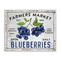 Stupell Industries Farmers Market Blueberries Food & Beverage Painting White Framed Art Print Wall Art, 30 x 24