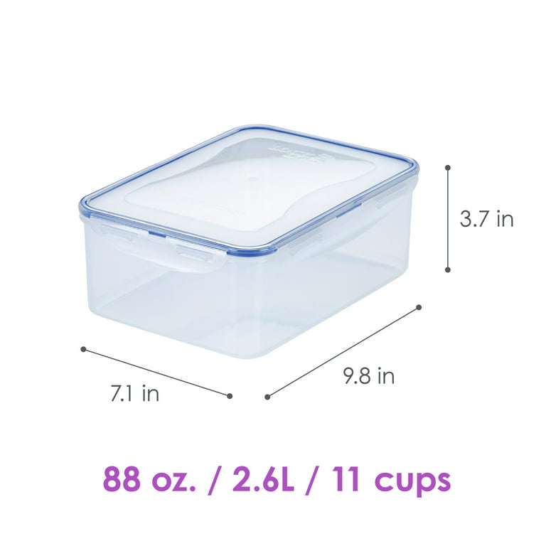  LOCK & LOCK Easy Essentials Food Storage lids/Airtight  containers, BPA Free, Rectangle-88 oz-for Rice, Clear: Food Savers: Home &  Kitchen