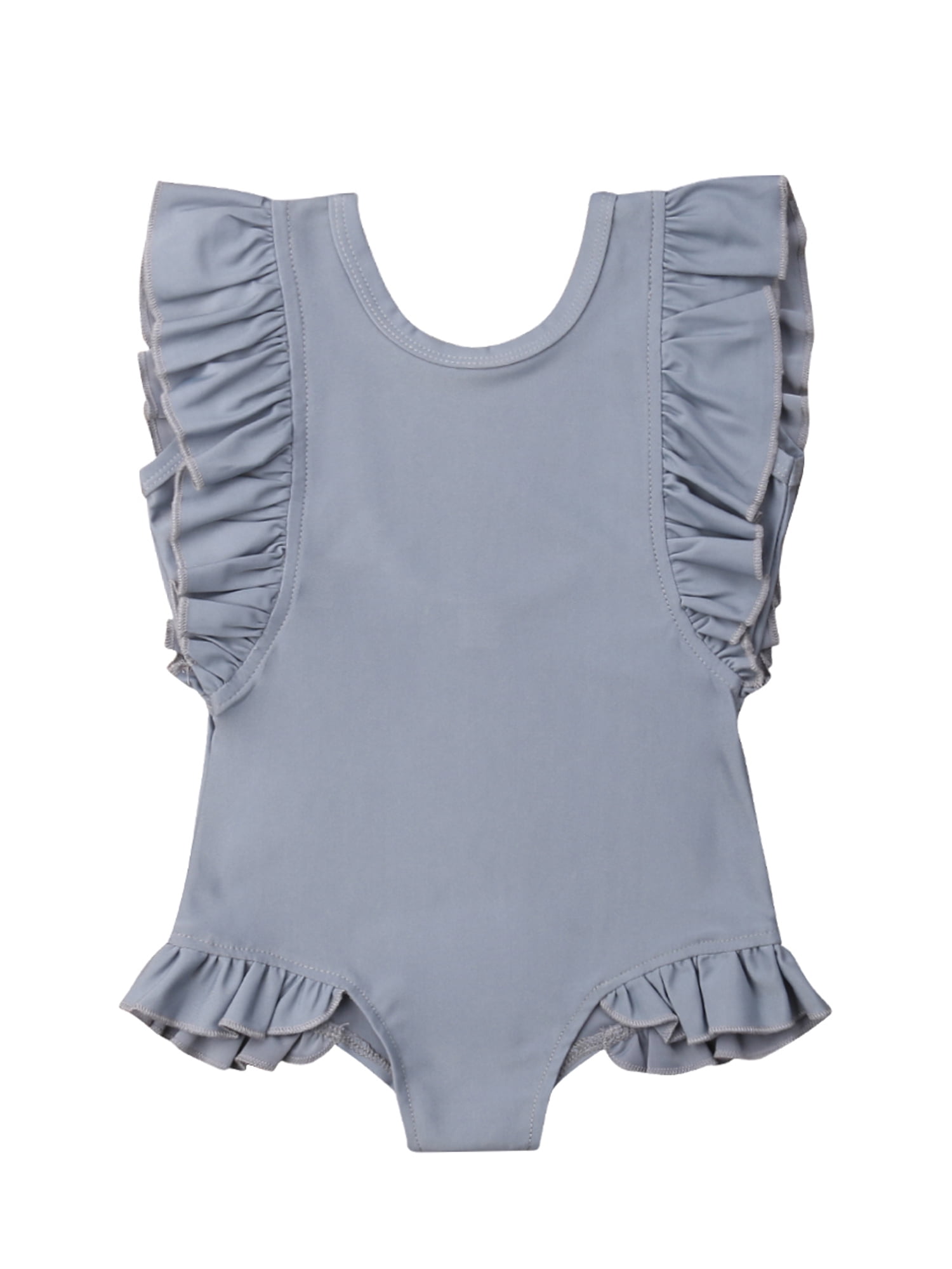 Bmnmsl Bmnmsl Girl Flutter Sleeve OnePiece Swimsuit