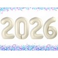 thumbnail image 1 of Fiesta de Feliz Año Nuevo con números color crema con números de 1 m de globo Upegesy 2026, 1 of 4