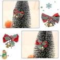 thumbnail image 2 of Paquete de 16 lazos de Navidad con campanas, Mini lazo de Navidad, manualidad para regalo, adorno, decoración colgante para árbol de Navidad, 2 of 2