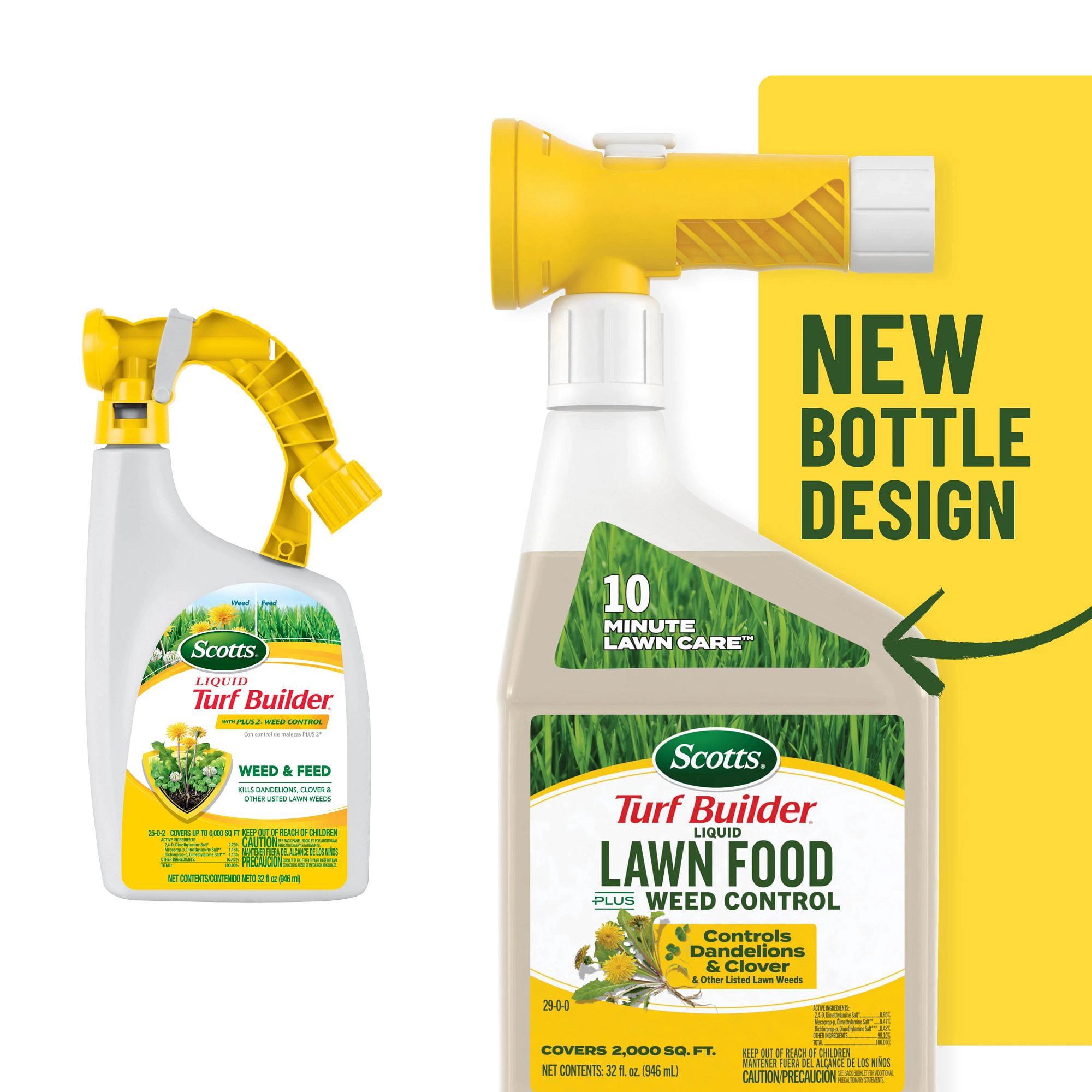 Scotts Turf Builder Liquid Lawn Food Plus Weed Control, Controls Dandelions, 32 fl. oz.