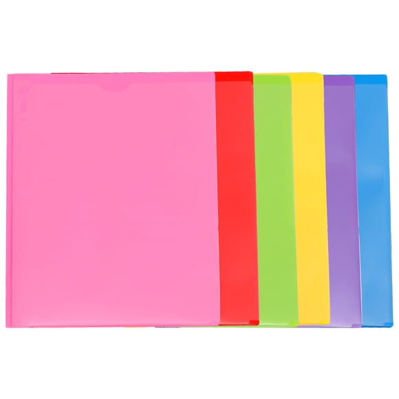 6pcs Document Folders 2-Pocket File Folders Colored File Folder Test Papers Folders