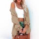 thumbnail image 4 of Pntutb Mujer Damas Sólido Turn Down Collar Chaqueta Bolsillo Manga Larga Abrigo Prendas de Vestir Exteriores Liquidación Pntutb Pntutb-2713, 4 of 7