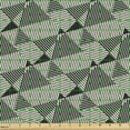 thumbnail image 2 of Ambesonne Abstract Fabric by the Yard Upholstery, Complex Stripes Polygons, 10 Yards, Dark Taupe Grey and Ivory, 2 of 5