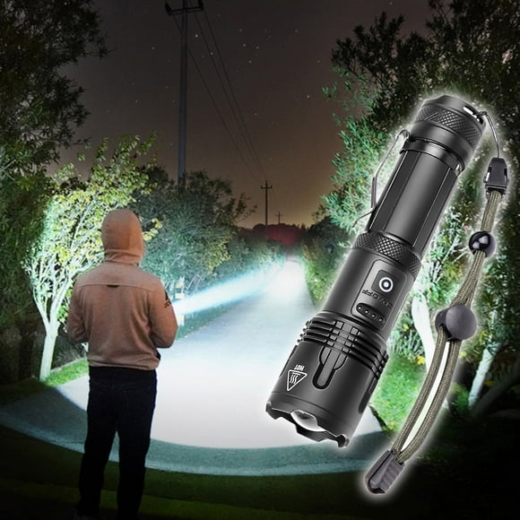 Dvkptbk Flashlight Xhp70 Strong Flashlight Rechargeable 5 Mode with Pen Chuck Strong Flashlight Camping Essentials