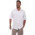 thumbnail image 1 of Scully 5202 WHT XL Tone-On-Tone Embroidered Mens Short-Sleeved Shirt, White - Extra Large, 1 of 1
