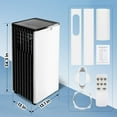thumbnail image 5 of Riedhoff 8000 BTU Portable Air Conditioners for Rooms up to 350 Sq.Ft,with Fan,Dehumidifier,Black, 5 of 8