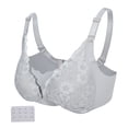 thumbnail image 1 of Sujetador de lactancia para mujer, con encaje suave, cierre frontal, fino, cómodo, sin costuras, para maternidad (gris 40/90), 1 of 14