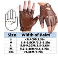thumbnail image 7 of Men's Fingerless Half Finger Driving Gloves Genuine Sheepskin Leather Lightweight Outdoor Gloves for Daily Use, 7 of 7