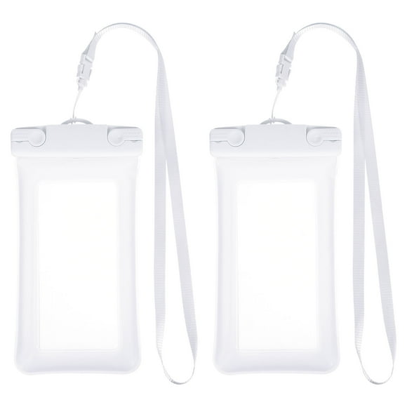 Uxcell Waterproof Phone Pouch, Underwater Dry Bag Phone Case for Beach, White 2 Pack