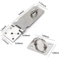 thumbnail image 2 of Door Locks Hasp Latch, 5 Inch Stainless Steel Safety Padlock Clasp Hasp Lock Latch, Extra Thick Gate Lock Hasp with Screws Brushed Finish 2 Pack (5 inch), 2 of 5