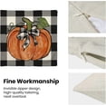 thumbnail image 6 of Fall Decor Pillow Covers 18x18 Set of 2, Buffalo Plaid Orange Pumpkin Pattern Decorative Throw Pillows Linen Autumn Thanksgiving Cushion Pillow Covers for Sofa Couch Outdoor Decor, 6 of 6