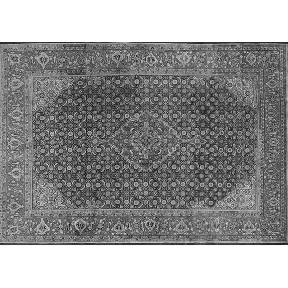Ahgly Company Machine Washable Indoor Rectangle Persian Gray Traditional Area Rugs, 8' x 10'
