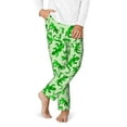 thumbnail image 2 of Wukai Green Lizard Print Teenagers' Pajama Pant Sleep Pajama Lounge Pant PJ Bottoms with Pockets and Button Fly(Available in Big & Tall)-Medium, 2 of 6