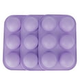 thumbnail image 2 of 3 moldes semiesféricos de silicona para hornear para chocolate, pudín, mousse, postre, herramientas de cocina, color morado, 2 of 14