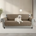 thumbnail image 6 of Sanmadrola Reversible Sofa Cover Machine Washable Couch Cover Water Resistant Slipcover Non Slip Furniture Protector for Dogs, Children, Pets, Oversized Sofa, Taupe, 6 of 9