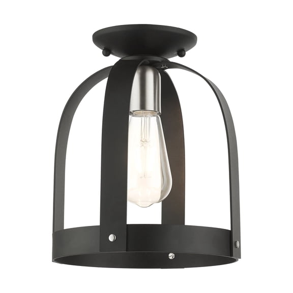 Livex Lighting - Stoneridge - 1 Light Petite Semi-Flush Mount in Industrial