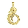 thumbnail image 2 of 925 Sterling Silver Yellow Gold Plated 1mm Cable Chain Necklace w/ Seahorse Pendant, 2 of 4
