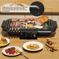 thumbnail image 5 of Electric BBQ Grill, Smokeless Non-Stick Indoor/Outdoor Barbecue Grill, Double tube High Power Portable Removable Stand Grill for BBQ Party (Elegant Black), 5 of 6