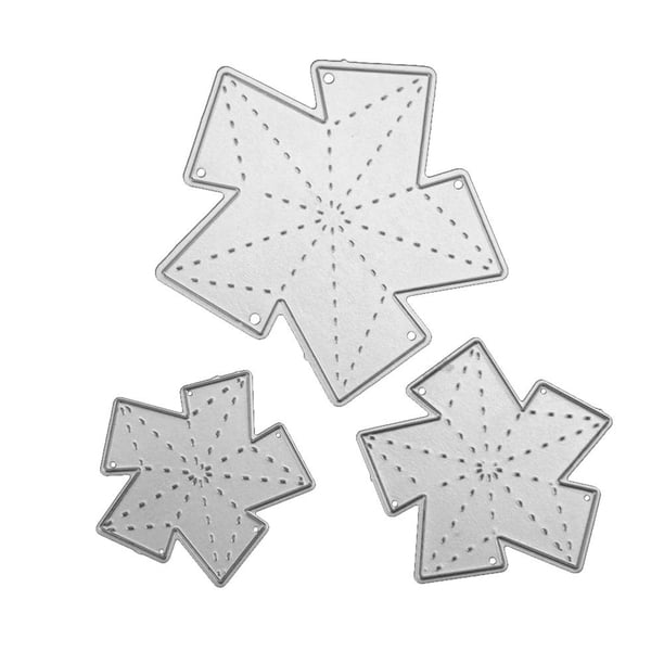 Cuadros Decorativos Troqueles de corte de estrella de cinco puntas, 3 uds., plantillas para álbum de recortes, grabado artesanal DIY Likrtyny embutido en tela