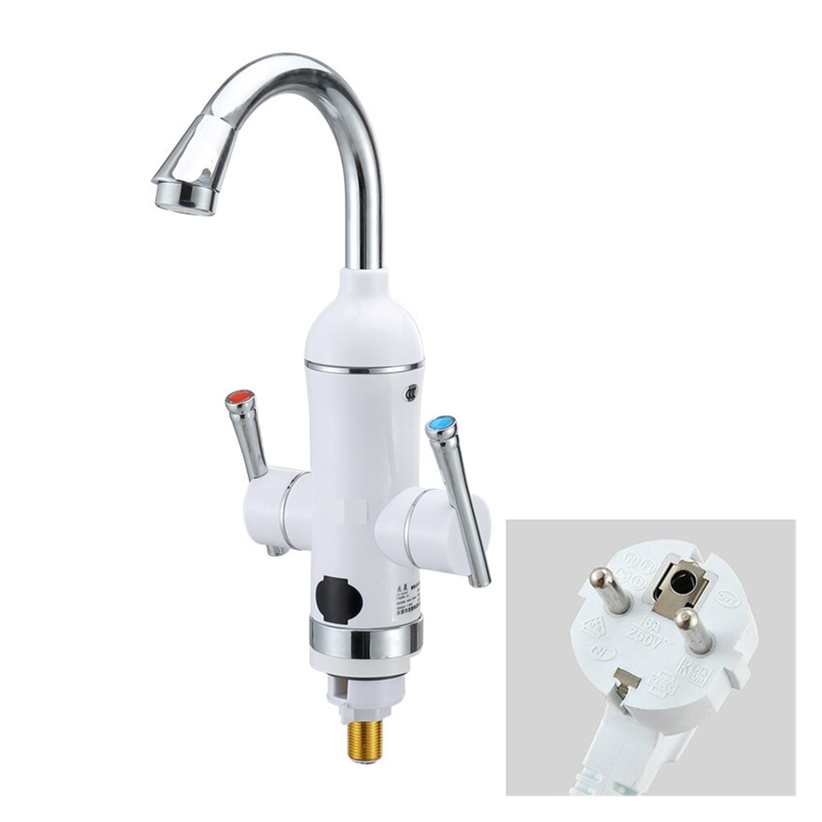 Tankless Water Heater Tap Electirc Instant Kitchen Faucet Element Flow Heater Hot Water Heated Tap Double Handle ,Easy Installation