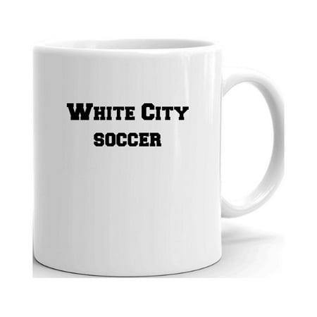 

White City Soccer Ceramic Dishwasher And Microwave Safe Mug By Undefined Gifts