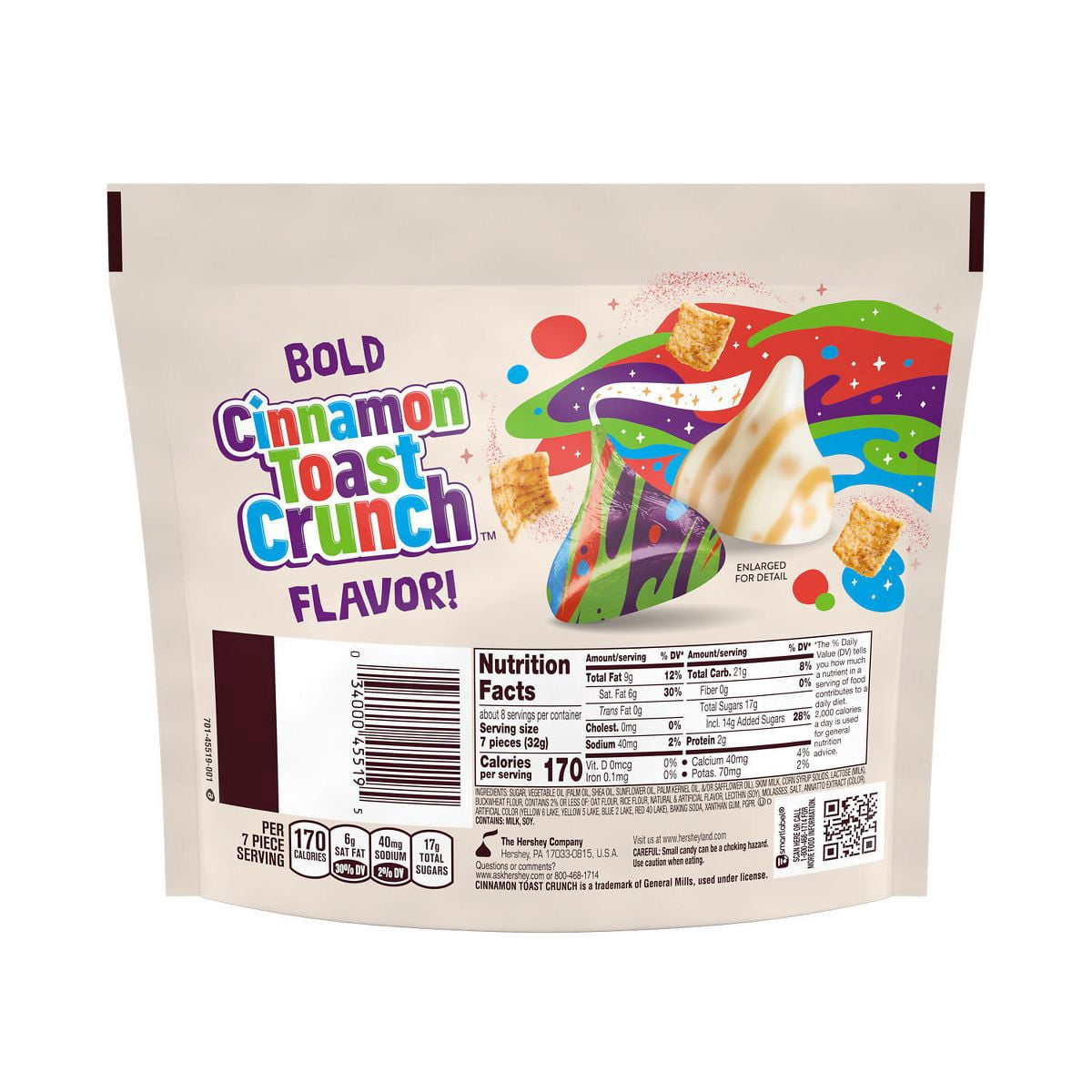 Hershey's Kisses Cinnamon Toast Crunch Candy - 9oz - Pack of 2