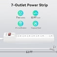 thumbnail image 2 of Protector contra sobretensiones, conector PLUGTUL, 7 salidas, cable de 12 pies, 900 J, 2 of 9