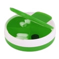 thumbnail image 2 of Unique Bargains 1 Pc 4 Grids Circular Rotating Pill Case Durable for Travel Green, 2 of 6