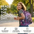 thumbnail image 4 of Jeiento Otter 17 Inch Kids Water-Resistant School Backpack Set 4-Piece Lunch Bag Pencil Case Water Bottle Holder Purple Lightweight Large Capacity Bookbag for Teenagers, 4 of 7