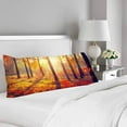 thumbnail image 2 of ABPHOTO Autumn Fall Autumnal Park Trees Leaves Body Pillow Covers Case Protector 20x60 inch, 2 of 2