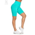thumbnail image 4 of Gustave High Waisted Biker Shorts for Women Yoga Athletic Workout Shorts Butt Lifting Tummy Control Leggings Solid Compression Short Pants for Running Gym Exercise "Green, L", 4 of 8
