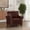 Burgundy, variant on Silver Nails Decoration, Round Arm Design - Attractive Living Room Single Sofa