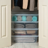 Mainstays 28-Quart Under Bed Plastic Storage Box, Set of 4 Deals