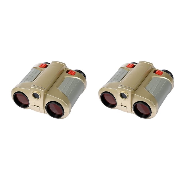Yuarrent 4x30 HD Binoculares potentes Telescopio plegable de largo alcance Vista nocturna Pop -up Light BAK4 FMC Telescopio para acampar película roja 2piezas