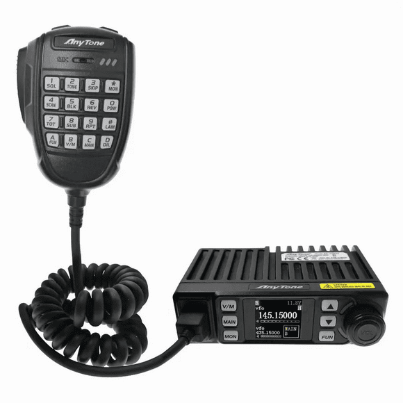 AnyTone AT-779UV Radio Aficionado de Doble Banda 25W (136-174/400-490 MHz) | 199 Canales, Walkie-Talkie con VOX, Radio Móvil