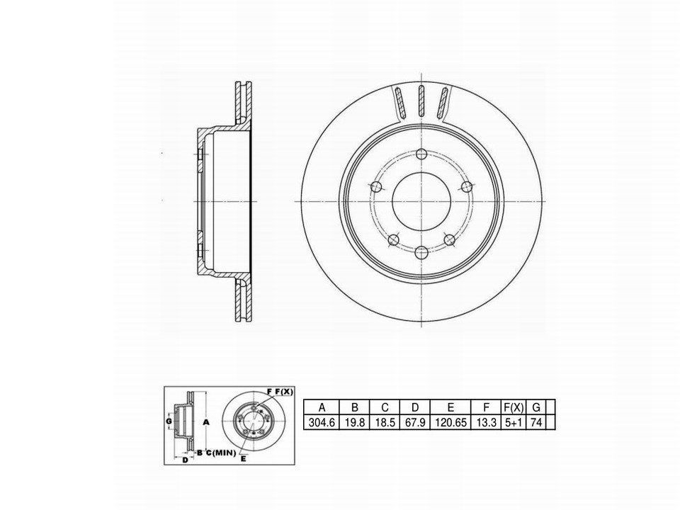 Winstop Brake Rotor, Rear WS240617, Jaguar XJ8 2003-1998