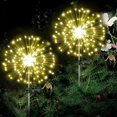 thumbnail image 1 of 4-Pack Solar Outdoor Lights for Garden Decorations, 360 LED Solar Firework Lights with 2 Lighting Modes, Solar Powered Lights Waterproof for Outside P_Gift Of G, 1 of 5