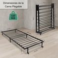 thumbnail image 3 of Cama Individual Plegable, Color Negro, con ruedas (Sin Colchón, 196*90cm) HOMEMAKE FURNITURE Minimalista Industrial, 3 of 6