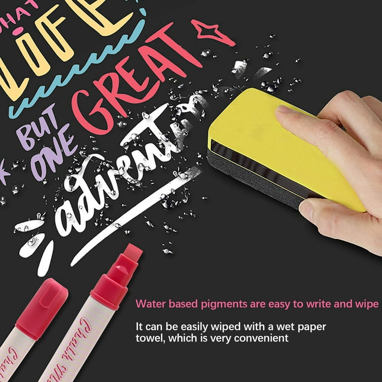 FansArriche Liquid Chalk Markers, 12 colors 10mm Erasable Marker Pens, –  WoodArtSupply