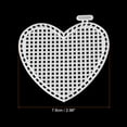thumbnail image 2 of Hojas de Lienzo de Malla de Plástico, 10 Piezas 2.96" Blank de Bordado de Aguja Cruz, Forma de Corazón, 2 of 5