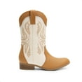 thumbnail image 4 of Dream Pairs Girls' Cowgirl Cowboy Western Boots Mid-Calf Riding Shoes for Kids & Tweens, 4 of 6