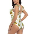 thumbnail image 5 of Yiaed Lovely Avocado Print Women's Ruffled One Piece Swimsuit V Neck Swimwear Slimming Monokini for Woman-XX-Large, 5 of 8