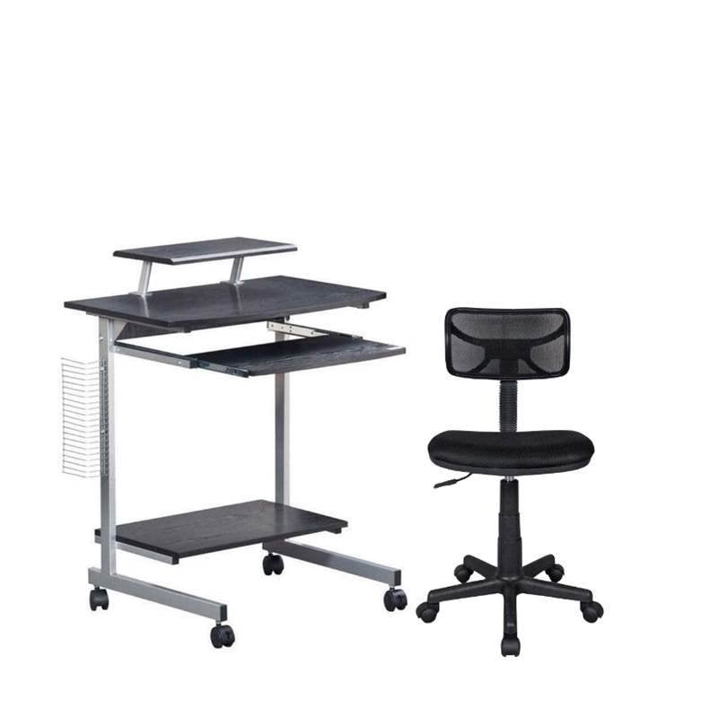 2 Piece Office Set with Task Office Chair and Mobile Computer Desk