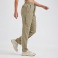 thumbnail image 2 of MASKERT Women's Hiking Pants-31" Lightweight Quick Dry Sweatpants Casual Safari Work Travel Outdoor Clothes Khaki（Size XS-XXXL）, 2 of 9